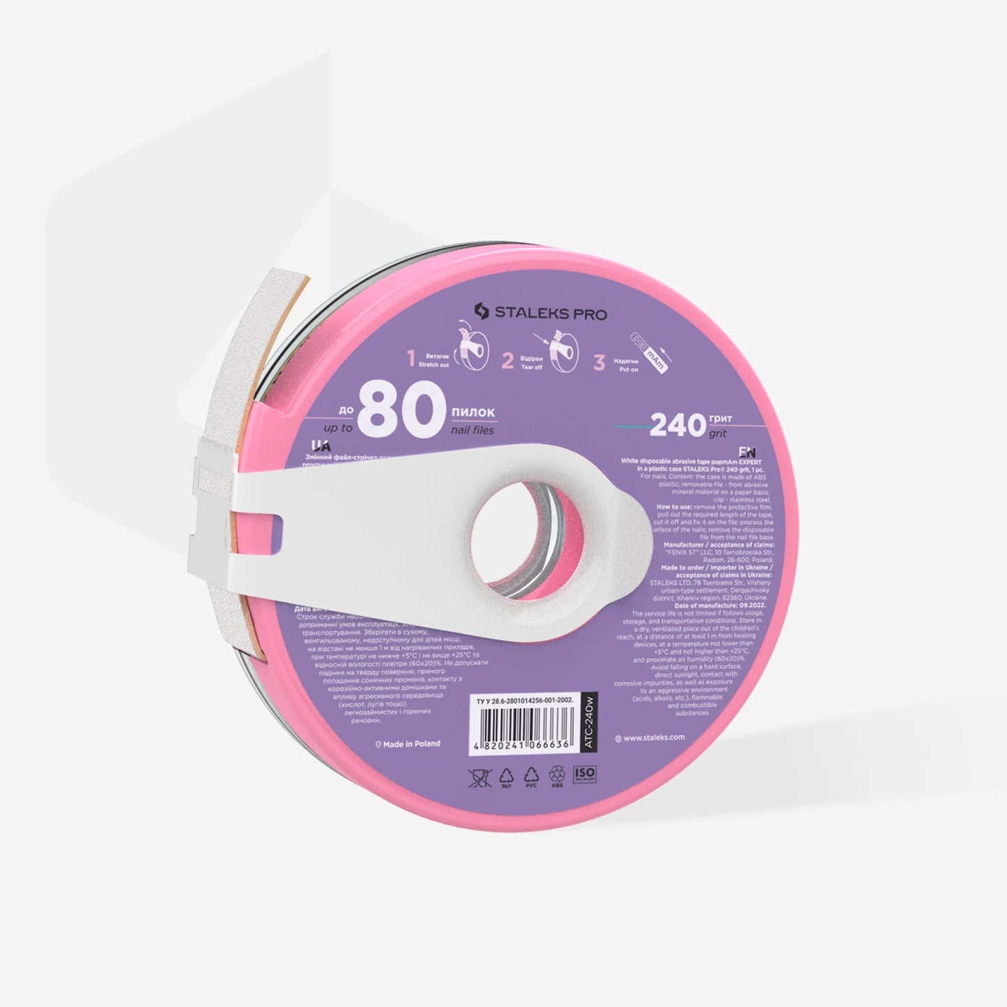 STALEKS DISPOSABLE WHITE ABRASIVE TAPE: papmAm