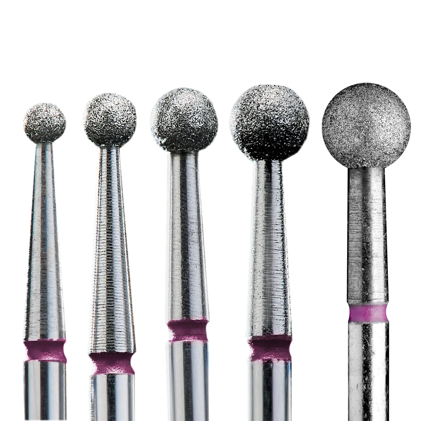 STALEKS PRO EXPERT DIAMOND NAIL DRILL BIT, "BALL" RED, HEAD DIAMETER: 4 MM