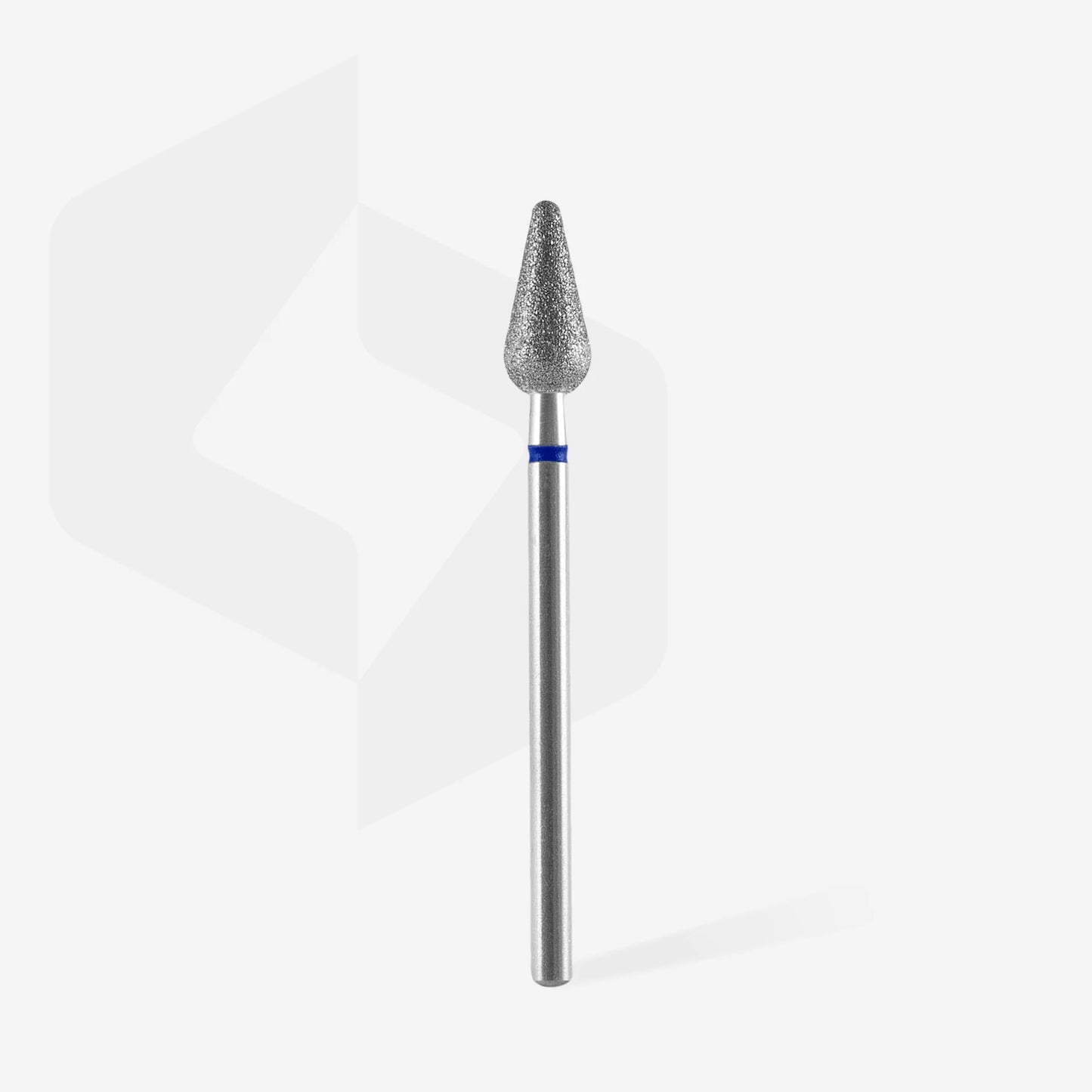 STALEKS DIAMOND NAIL DRILL BIT "ROUNDED PEAR" BLUE HEAD DIAMETER: 5 MM / WORKING PART: 12 MM