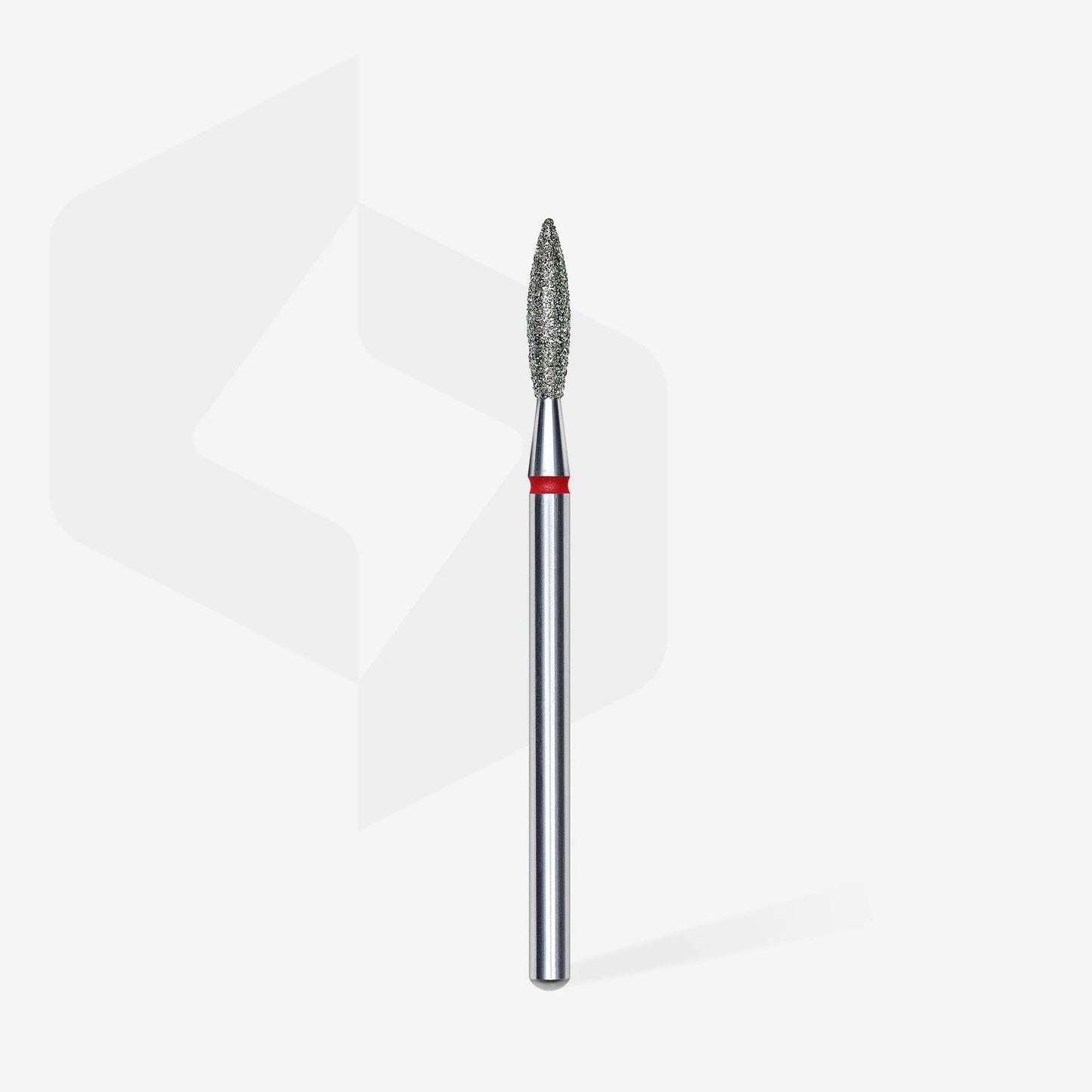 STALEKS DIAMOND NAIL DRILL BIT "FLAME" RED HEAD DIAMETER: 2.3 MM / WORKING PART: 10 MM / 1 PCS SET