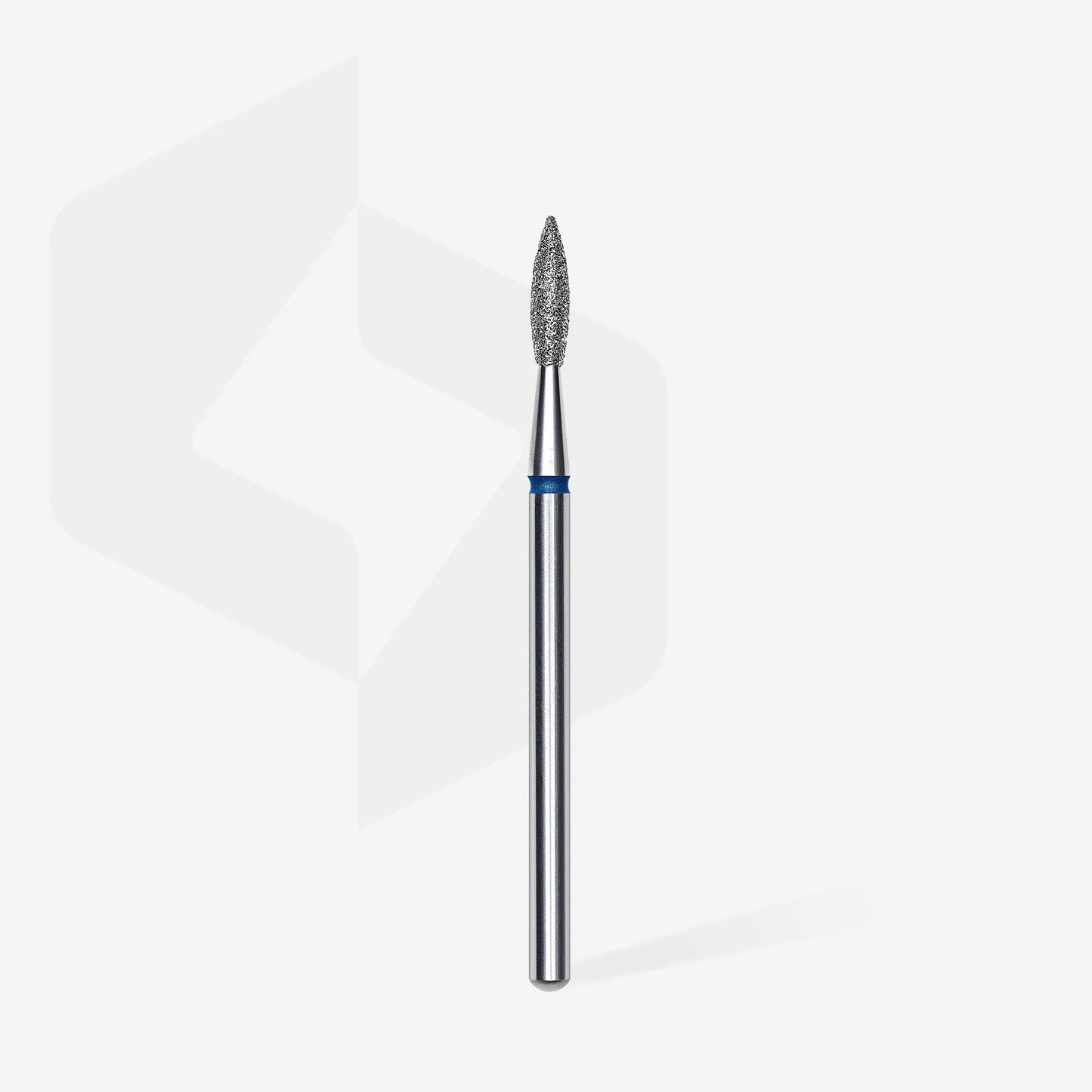 STALEKS DIAMOND NAIL DRILL BIT "POINTED FLAME" BLUE HEAD DIAMETER: 2.1 MM / WORKING PART: 8 MM / 1 PCS SET