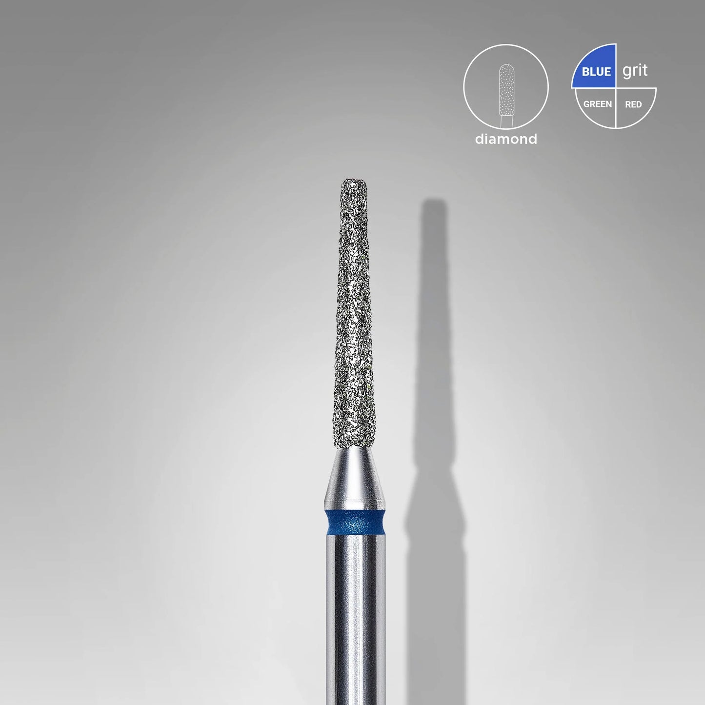 STALEKS DIAMOND NAIL DRILL BIT "FRUSTUM" BLUE HEAD DIAMETER: 1.6 MM / WORKING PART: 10 MM / 1 PCS SET