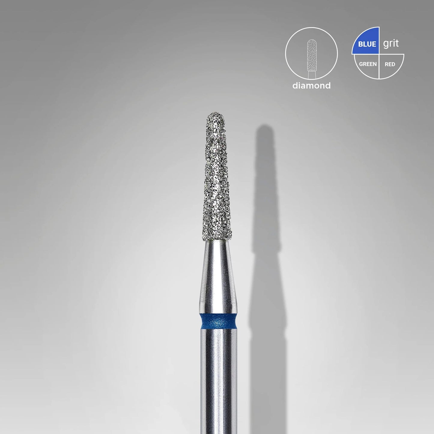 STALEKS DIAMOND NAIL DRILL BIT "FRUSTUM" BLUE HEAD DIAMETER: 1.8 MM / WORKING PART: 8 MM / 1 PCS SET