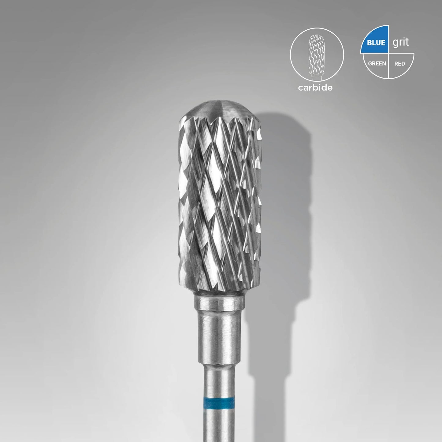 STALEKS PRO EXPERT CARBIDE NAIL DRILL BIT, “CORN” BLUE, HEAD DIAMETER: 6 MM / WORKING PART: 14 MM