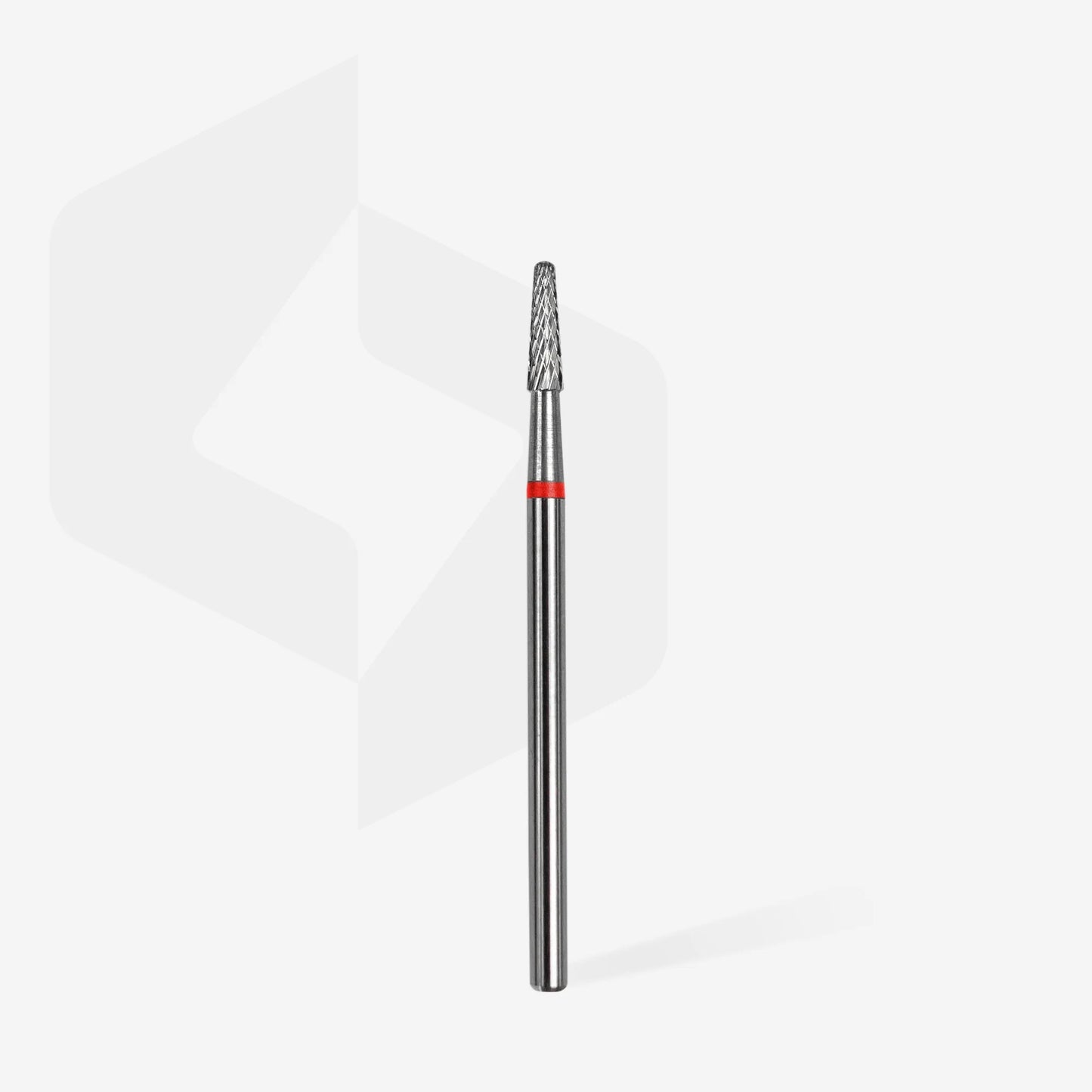 STALEKS CARBIDE NAIL DRILL BIT, “CONE” RED, HEAD DIAMETER: 2.3 MM / WORKING PART: 8 MM