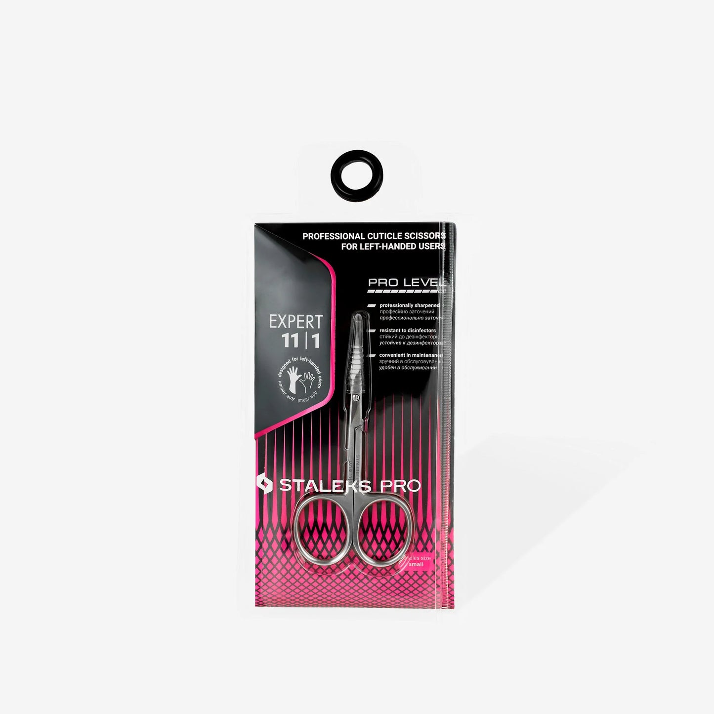 STALEKS PRO: EXPERT 11: TYPE 1 PROFESSIONAL CUTICLE SCISSORS (LEFT HANDED USERS) BLADE LENGTH 18 MM