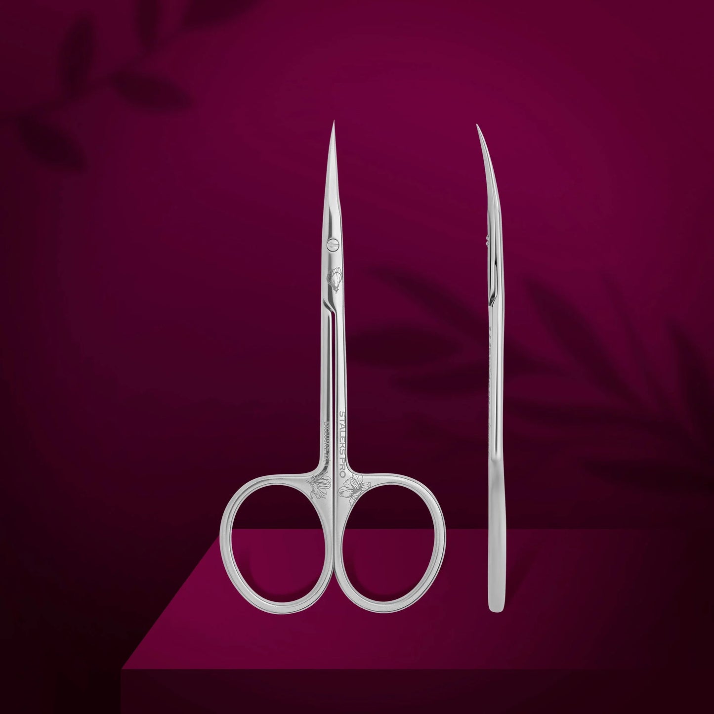 STALEKS PRO: EXCLUSIVE 22: TYPE 1 PROFESSIONAL CUTICLE SCISSORS ELONGATED HANDLES MAGNOLIA