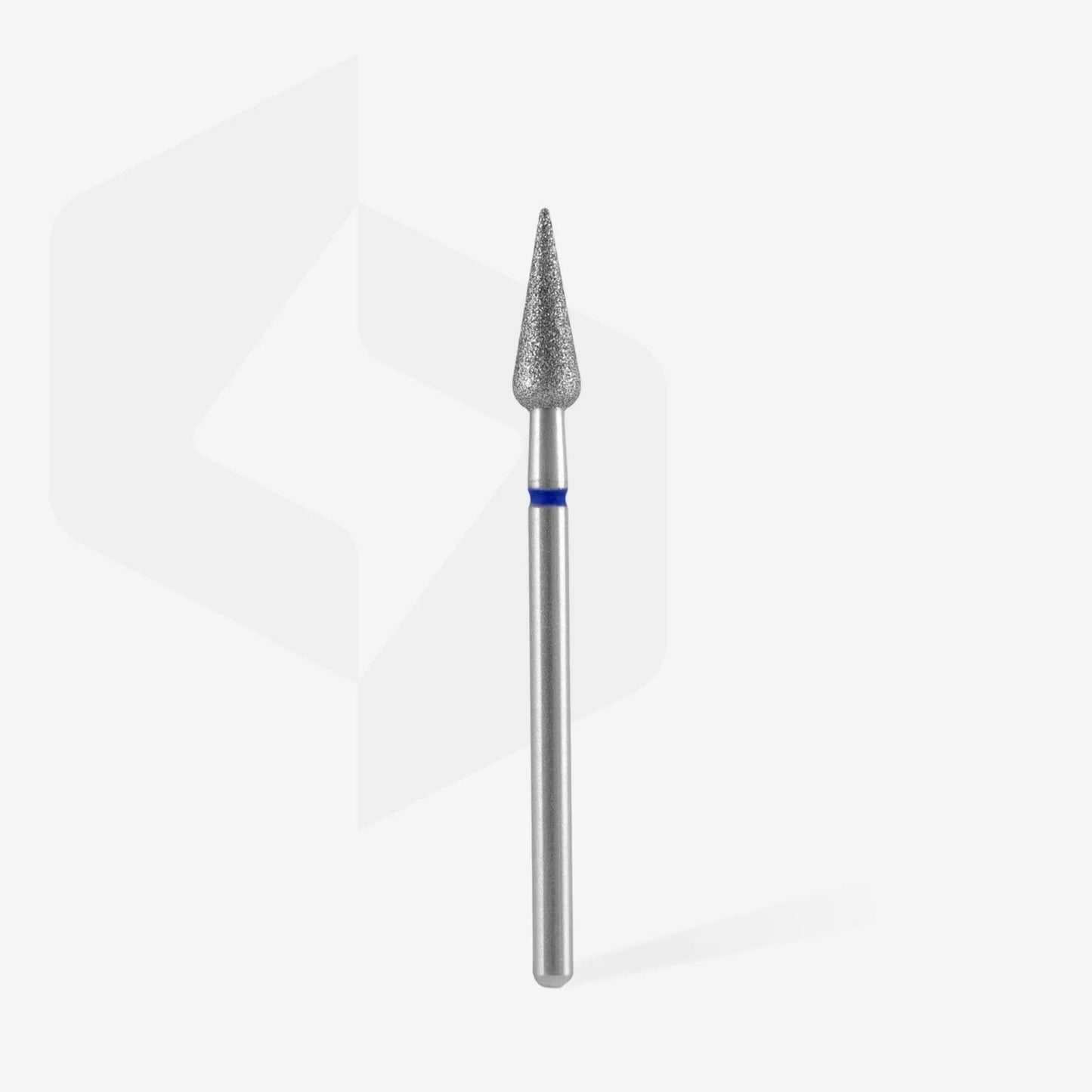 STALEKS DIAMOND NAIL DRILL BIT "POINTED PEAR" BLUE HEAD DIAMETER 4 MM / WORKING PART 12 MM