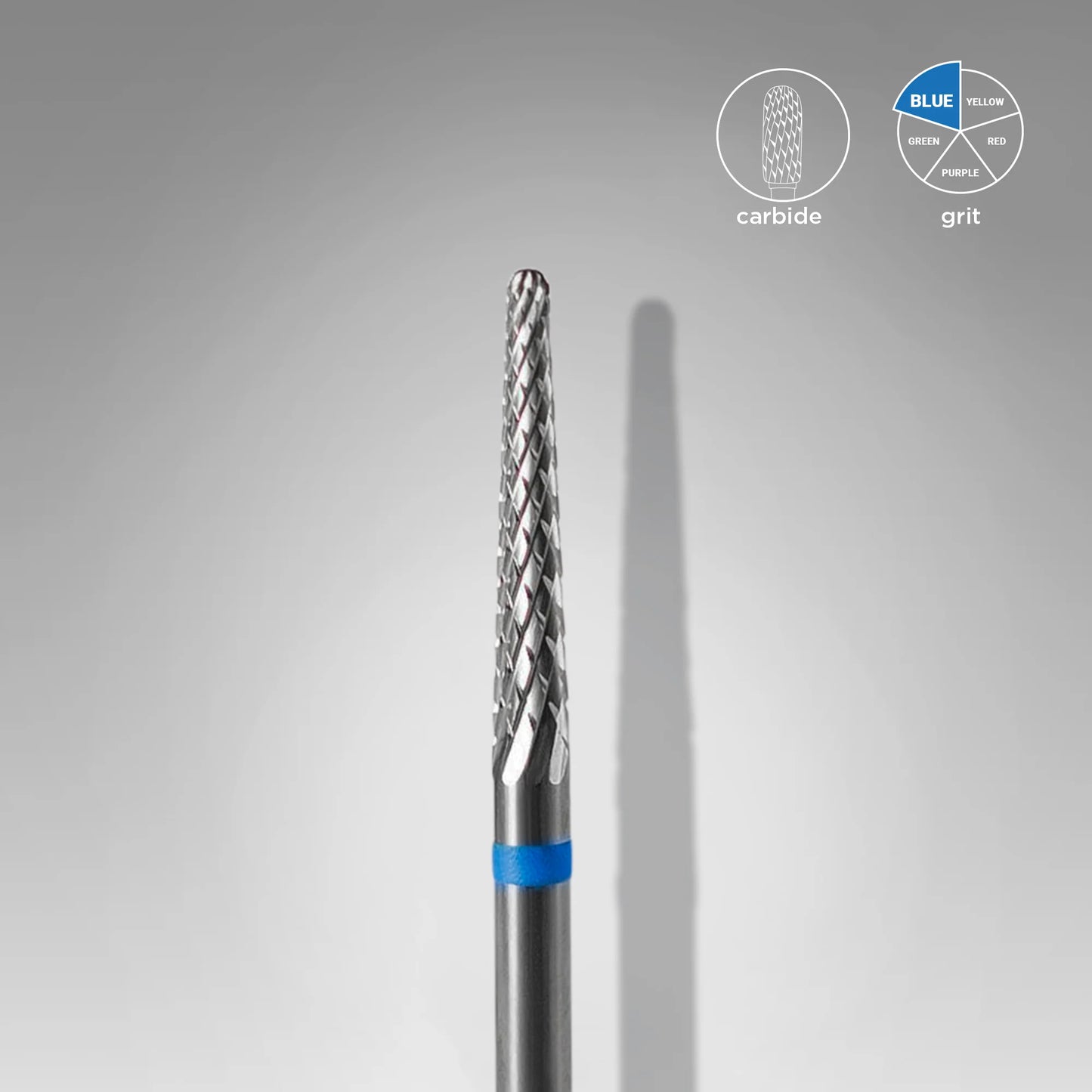 STALEKS CARBIDE NAIL DRILL BIT, “CONE” BLUE EXPERT, HEAD DIAMETER: 2.3 MM / WORKING PART: 14 MM