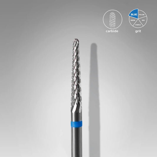 STALEKS CARBIDE NAIL DRILL BIT, “CONE” BLUE EXPERT, HEAD DIAMETER: 2.3 MM / WORKING PART: 14 MM