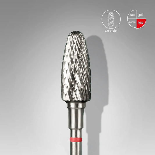 STALEKS PRO EXPERT CARBIDE NAIL DRILL BIT, "CORN" HEAD DIAMETER: 6 MM / WORKING PART: 14 MM