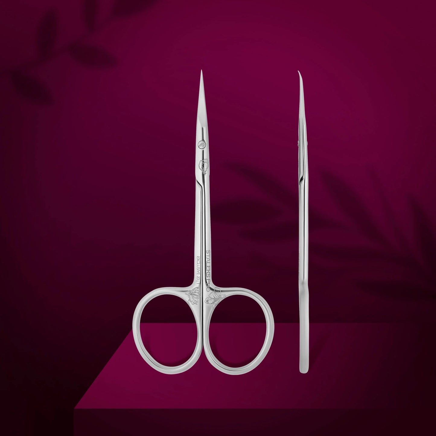 STALEKS PRO: EXCLUSIVE 23: TYPE 1 PROFESSIONAL CUTICLE SCISSORS: ELONGATED HANDLES MAGNOLIA