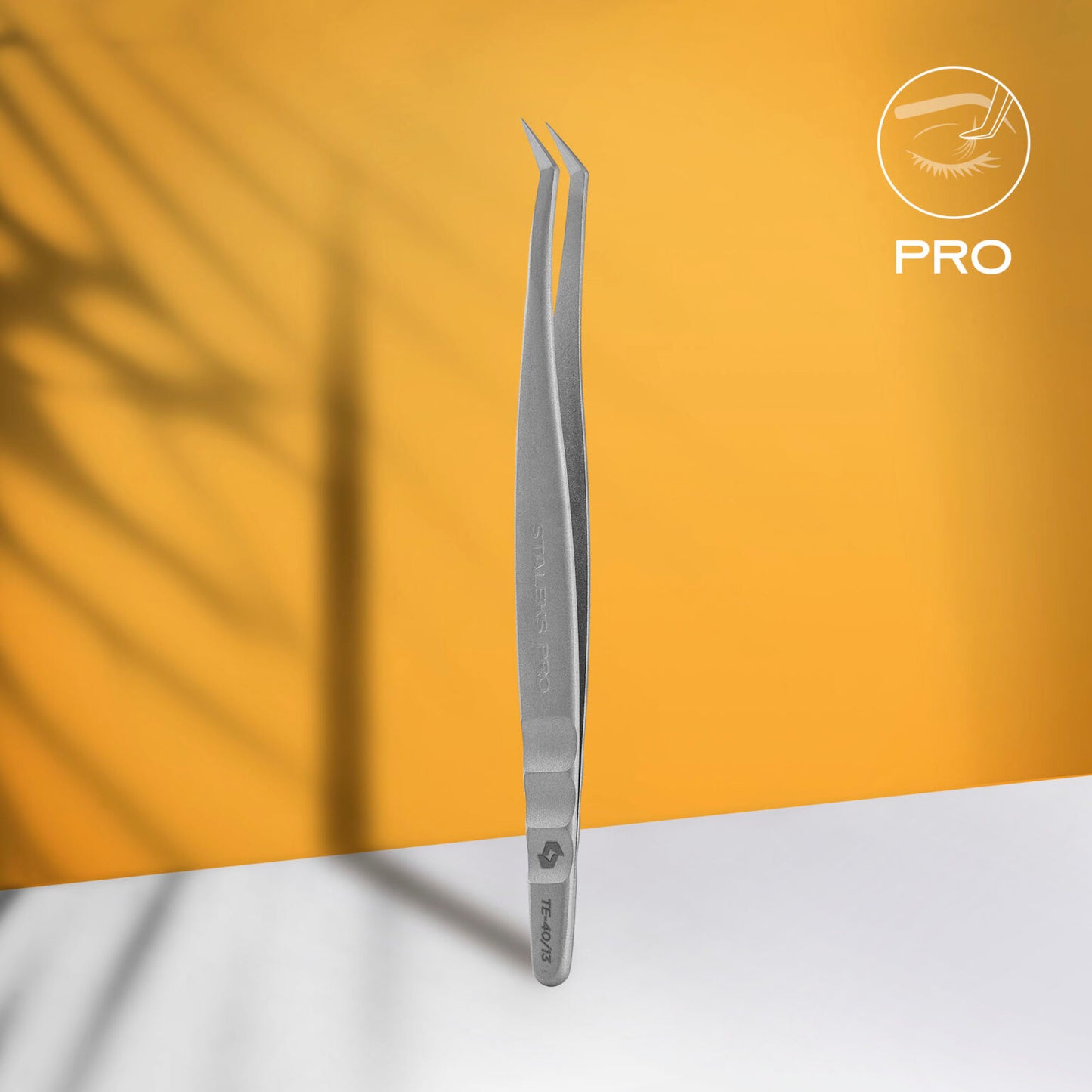 STALEKS PRO EXPERT 40 TYPE 13 PROFESSIONAL EYELASH TWEEZERS CURVED (L-FORM, 40°)