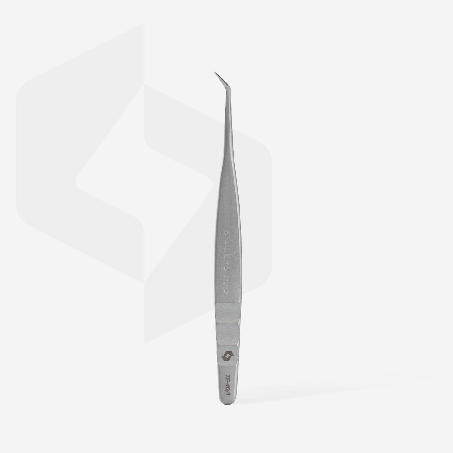 STALEKS PRO EXPERT 40 TYPE 1 PROFESSIONAL EYELASH TWEEZERS CURVED (L-SHAPED 50°)