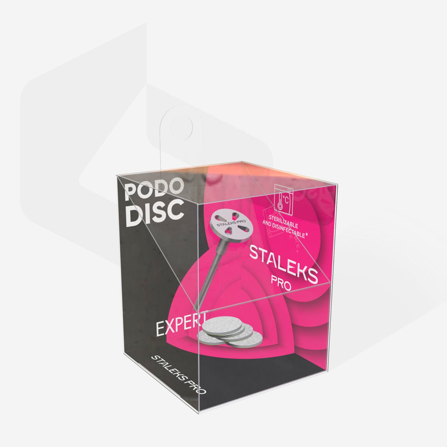 STALEKS PRO: PEDICURE DISC: PODODISC (XS-10 MM) AND SET OF DISPOSABLE FILES 180 GRIT (5 PCS)